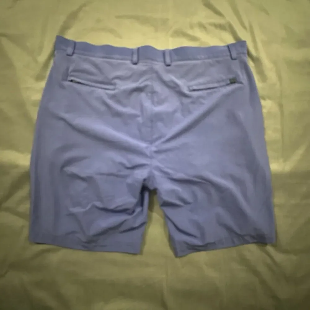 Peter Millar Chino Shorts Mens 40 Blue Wicking Casual Stretch Crown Golf Hiking